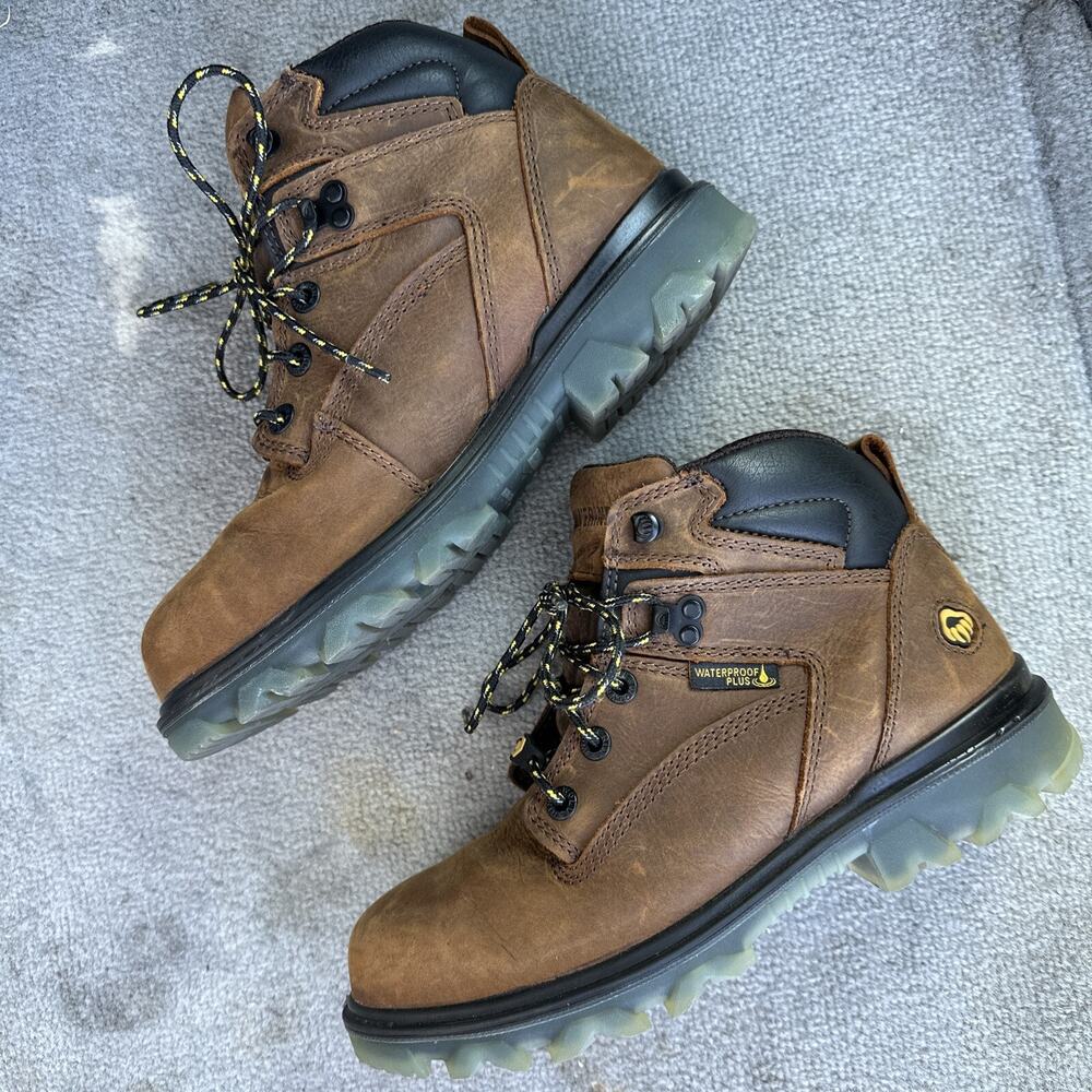 Wolverine I-90 MID CM WP CarbonMax W10871 Women's Sz 8.5 Brown Leather Work 330